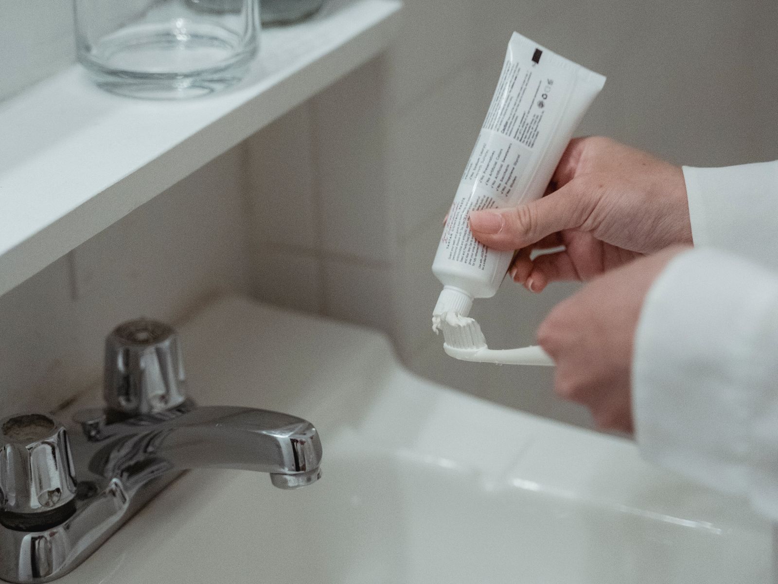 Professional dental cleaning being carried out during a review appointment