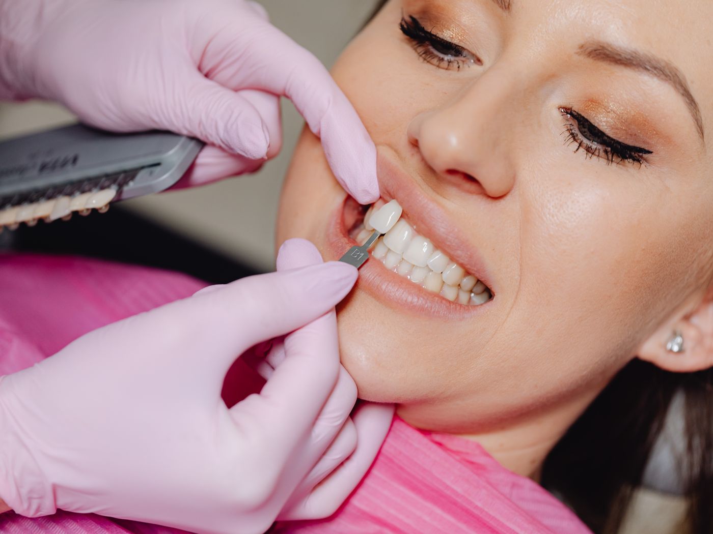Close-up of a natural healthy smile with even, well-proportioned teeth